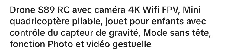 Drone S89 Rc 4k
