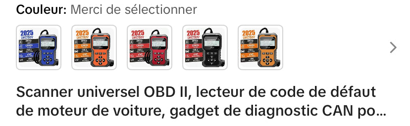 Scanner universelle OBD 2